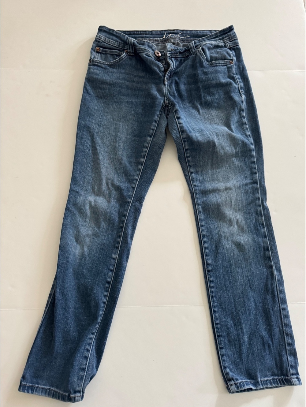 INC International Concepts Women’s Jeans Size 6S Short Blue Stretch Straight Leg